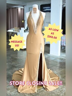 🔥STORE CLOSING SALE! 2026 Prom Collection Jonathan Kayne 3298 Caramel Gown